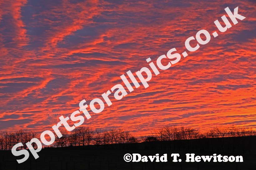 Beautiful sky near Colwell, Northumberland, Saturday afternoon. Photo: David T. Hewitson/Sports for All Pics